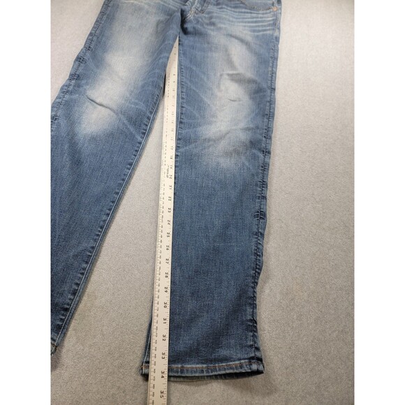 American Eagle Jeans Mens 36x36 (38x34) Athletic Straight Blue Mid Rise Stretch - Picture 2 of 14